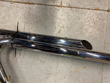 Staggered Duals Harley Softail Custom Exhaust Pipes Heritage Fatboy Chopper Chro