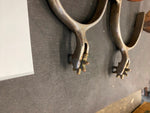 Vintage Western Riding Spurs / Leather Straps boots Cowboy Horse back riding Pr!