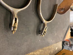 Vintage Western Riding Spurs / Leather Straps boots Cowboy Horse back riding Pr!