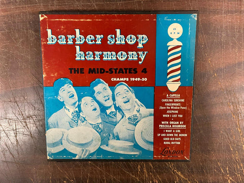 Vintage 1950s The Mid-States 4 Barber Shop Harmony London Records Set