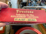Vtg Firestone Air Filter SC Rambler V8 American Classic Ambassador 3 1/2x 10 Rou