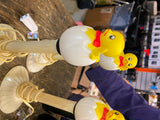 Vtg Easter chick Peep Canoliers Window Blow Mold Light Candle Decor Holiday 50's