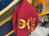 Vtg 1899 Shriner Pez Cap Hat Glass Goblet Pittsburgh Pagent Badge Sash Fraternal