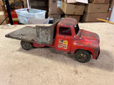 Vtg 1950s Made In USA Buddy L Freight Delivery Flatbed Stake Truck Pressed Steel
