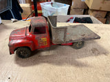 Vtg 1950s Made In USA Buddy L Freight Delivery Flatbed Stake Truck Pressed Steel