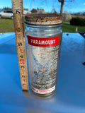 Vtg Paramount Motopep Advertising Oil Gas Service station Tin Glass Bottle Can