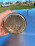 Vtg Paramount Motopep Advertising Oil Gas Service station Tin Glass Bottle Can