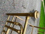Antique French Bed Frame Polished Brass Headboard Victorian Fancy 1920's Queen!