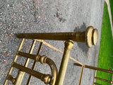 Antique French Bed Frame Polished Brass Headboard Victorian Fancy 1920's Queen!