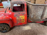 Vtg 1950s Made In USA Buddy L Freight Delivery Flatbed Stake Truck Pressed Steel