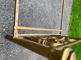 Antique French Bed Frame Polished Brass Headboard Victorian Fancy 1920's Queen!