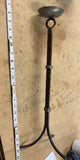 Vtg Brutalist hand-forged iron candle holder Artisanal Metalwork church home got