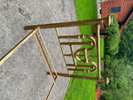 Antique French Bed Frame Polished Brass Headboard Victorian Fancy 1920's Queen!