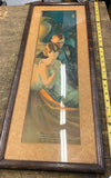 Yard Long 29" Painting Print Romance Venice Love Gene Pressler Honeymoon Vtg