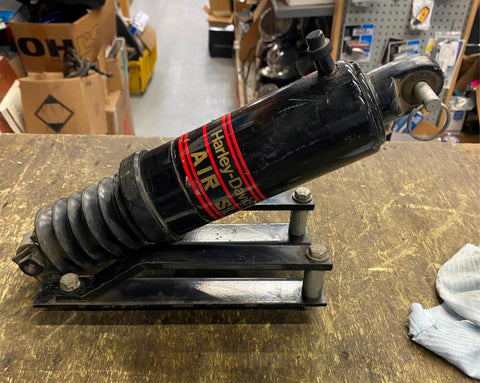 Vtg Solo Seat Shock Harley Police bike FXRP FLHTP W mount OEM Early