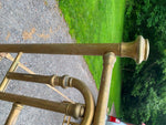 Antique French Bed Frame Polished Brass Headboard Victorian Fancy 1920's Queen!