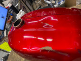 Suzuki GT380 Gas Fuel Petrol Tank OEM Clean inside Dent Red 2 stroke Vtg