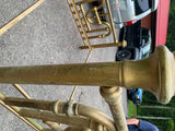 Antique French Bed Frame Polished Brass Headboard Victorian Fancy 1920's Queen!