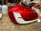 Suzuki GT380 Gas Fuel Petrol Tank OEM Clean inside Dent Red 2 stroke Vtg