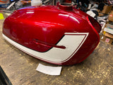 Suzuki GT380 Gas Fuel Petrol Tank OEM Clean inside Dent Red 2 stroke Vtg