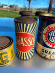 Vtg Brasso Cone Top Auto Truck Tin Can Oil Gas Service Station Garage 1930's