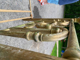 Antique French Bed Frame Polished Brass Headboard Victorian Fancy 1920's Queen!