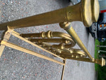 Antique French Bed Frame Polished Brass Headboard Victorian Fancy 1920's Queen!