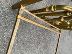 Antique French Bed Frame Polished Brass Headboard Victorian Fancy 1920's Queen!