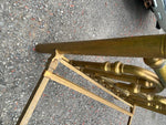 Antique French Bed Frame Polished Brass Headboard Victorian Fancy 1920's Queen!