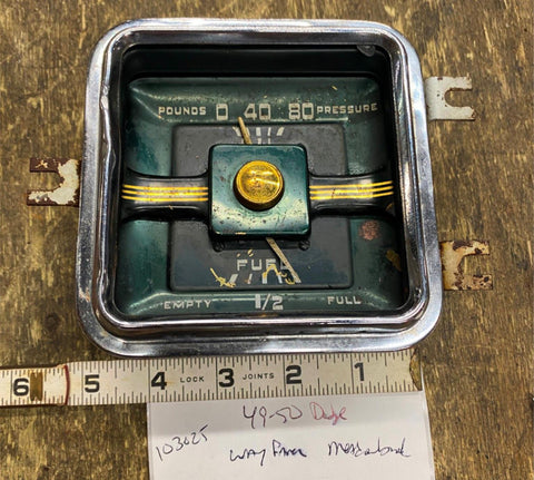 Oil Pressure Fuel Gas Gauge Cluster 1949 1950 Dodge Wayfarer Coronet Meadowbrook