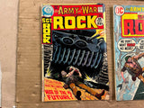 Vintage 1970s DC Comics Lot Of 5 Army At War Featuring SGT. Rock Comic Books