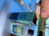 Vtg websters instrument oil Bottle Box Advertising Typewriter Machinery Tools