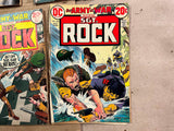 Vintage 1970s DC Comics Lot Of 5 Army At War Featuring SGT. Rock Comic Books