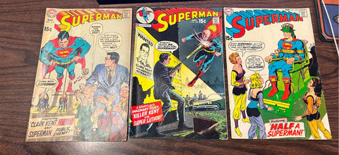 Vintage 1970s DC Comics Lot Of 3 Superman Comic Books