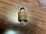 Vintage Made In USA Solid Brass Reese Padlock With Original Key