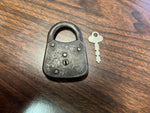 VTG Antique 1920s Jerrier Heavy Duty Padlock With Key See Description