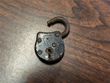 VTG Antique 1920s Jerrier Heavy Duty Padlock With Key See Description