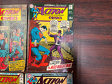 Vintage 1970s DC Comics Lot Of 4 Action Comics Superman Comic Books