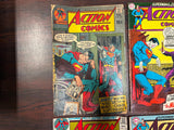 Vintage 1970s DC Comics Lot Of 4 Action Comics Superman Comic Books