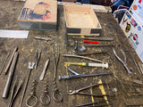 Antique Dentist Dental Equipment Tools Orig Box Medical Extractor Splitter pulle