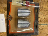 Pair Chrome Rear Shock Cover Trim Harley Dyna 91^ FXD FXDL Wide Glide OEM