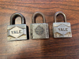 Vintage Lot Of Three Made In USA Yale Heavy Duty Padlocks No Keys Junior