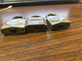 Vintage Lot Of Three Made In USA Yale Heavy Duty Padlocks No Keys Junior