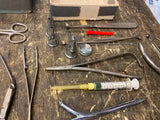 Antique Dentist Dental Equipment Tools Orig Box Medical Extractor Splitter pulle