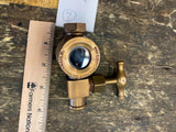 Antique NOS lunkenheimer Oiler Hit Miss motor Steam Vtg Engine Brass Sight Feed!