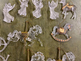 Lot Of 13 Assorted Clear Christmas Ornaments Instruments Carnival