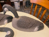 Vtg 1960's Decoy Duck Canadian Goose Paper Meche Mold Glass Eyes hunting Decor!