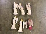 Lot Of 6 Assorted Angel Christmas Ornaments Holiday Festive Decorative
