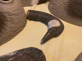 Vtg 1960's Decoy Duck Canadian Goose Paper Meche Mold Glass Eyes hunting Decor!