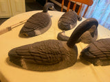 Vtg 1960's Decoy Duck Canadian Goose Paper Meche Mold Glass Eyes hunting Decor!
